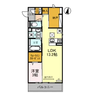 ラ・グリシーヌ【1階】の間取り