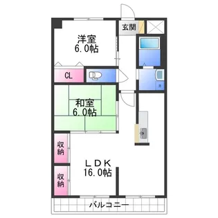 パティナF【2階】の間取り