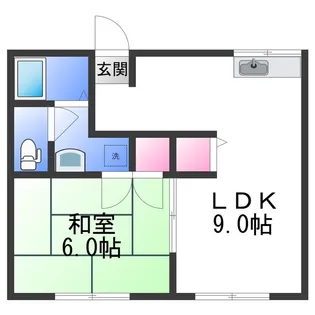 ネクサス小雑賀Ⅰ【2階】の間取り