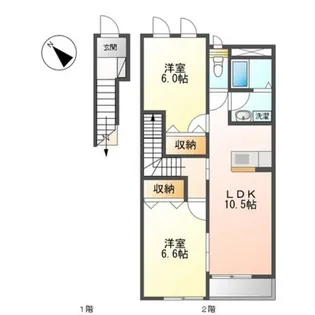 レガーロⅡ【2階】の間取り