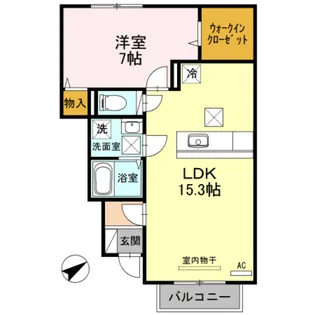 メゾン・プレール栗栖【1階】の間取り