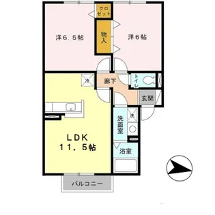 グランディール【1階】の間取り