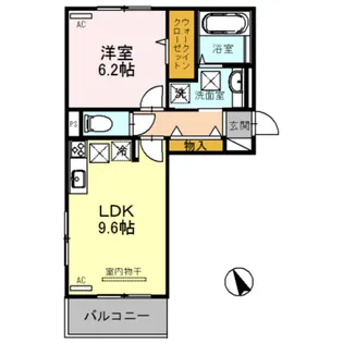 ドゥース エラブル【1階】の間取り