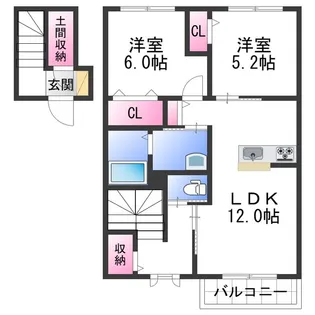 シャーメゾン紀伊【2階】の間取り