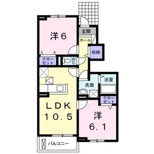 レスぺランスⅡ【1階】の間取り