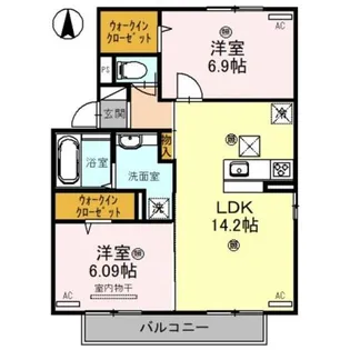 ブリオーソ今福Ⅱ【2階】の間取り