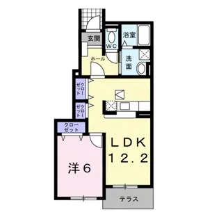 ウエスト・ヴィオラ・カーサⅠ【1階】の間取り