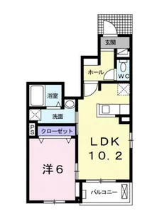 セイバリーブリーズ【1階】の間取り