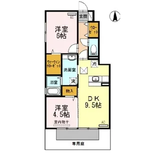 グランフィールド重根Ⅱ【1階】の間取り