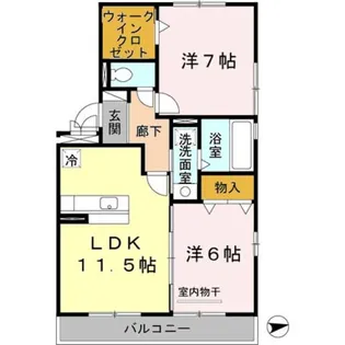 サンシャイン・ヒルズ【3階】の間取り