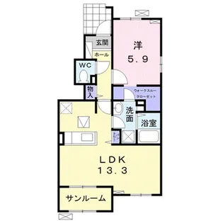 プリムローズⅡ【1階】の間取り