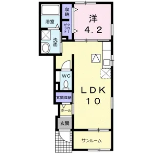 ベルファミーユ Ⅰ【1階】の間取り