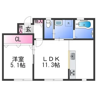 グランロー【1階】の間取り