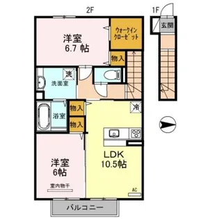 グレイス湊【2階】の間取り