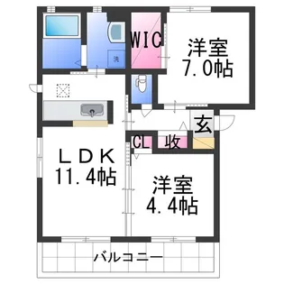 メゾン ルティシアⅡ【2階】の間取り