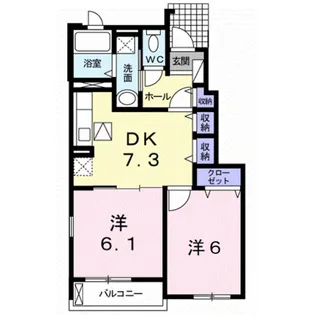 グランリアン Ⅱ【1階】の間取り