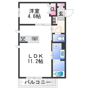 シャーメゾン山吹【3階】の間取り