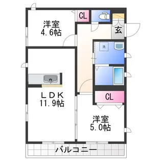 シャーメゾン・ソレイユ【2階】の間取り