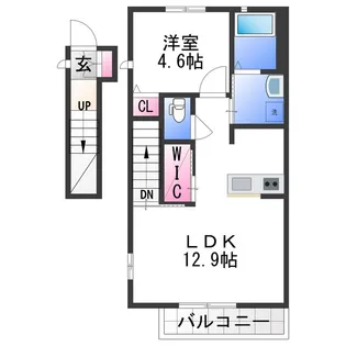 サンメゾン紀三井寺【2階】の間取り