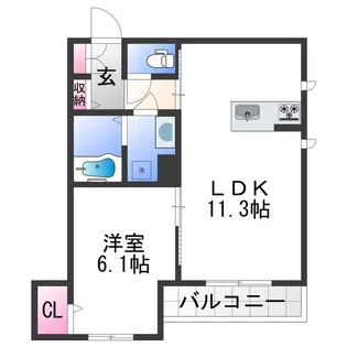シャーメゾン山吹【3階】の間取り