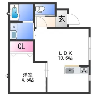 LeaNaru加納【1階】の間取り