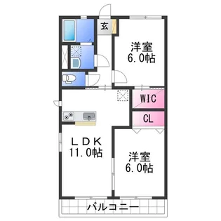 チェリー【2階】の間取り