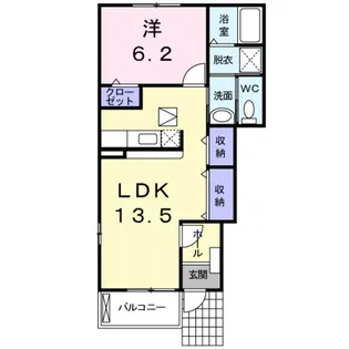 プレシャスコートK西浜【1階】の間取り