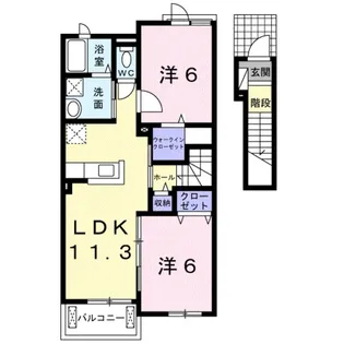 オーブ Ⅱ【2階】の間取り