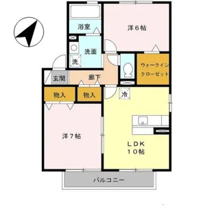 ウィルモアシャトー B棟【2階】の間取り