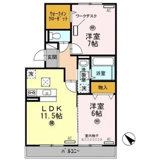 D−Farm加納【1階】の間取り