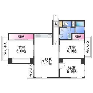 サン・コーポ【2階】の間取り