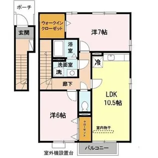 シャロット学園南館A【2階】の間取り