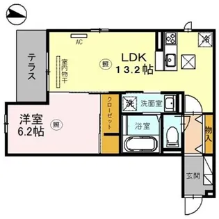 フェール ブリエ【1階】の間取り