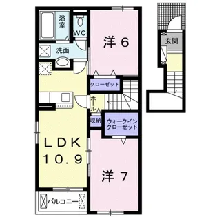 ハーモニー紀の川 Ⅱ【2階】の間取り