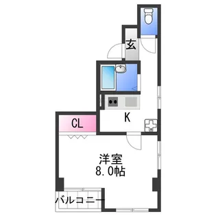 ヤマイチPLAZA 大新【4階】の間取り