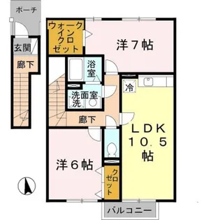 ドエル・TOMO【2階】の間取り
