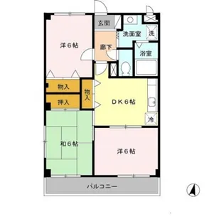 ヴィレッジヤマモト【1階】の間取り