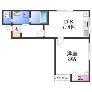 スチールビル【4階】の間取り