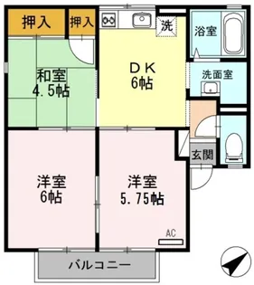 セジュール榎原Ⅱ【2階】の間取り