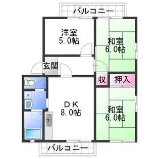 中村ハイツ【2階】の間取り