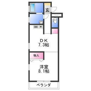 パレフルール【2階】の間取り