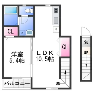 TJ本脇A【2階】の間取り