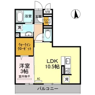 ミル・クレール 和歌浦東【2階】の間取り