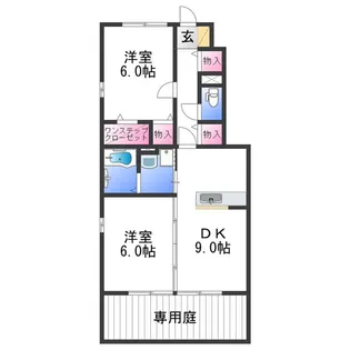 グランモア ミヤビ【1階】の間取り