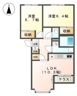 ウィンド・ヴィレッジⅠ【2階】の間取り