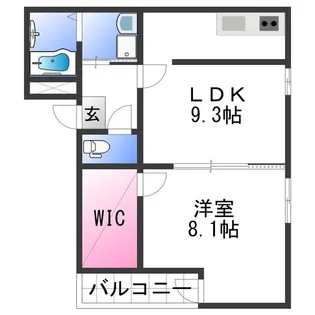 フジパレス和歌山太田Ⅰ番館【3階】の間取り