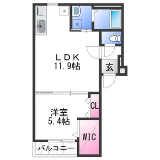 フジパレス吹屋町WEST【1階】の間取り