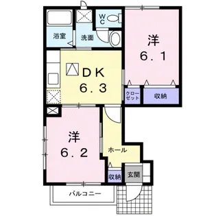 セーリウス梅原Ⅱ【1階】の間取り