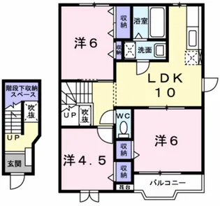 サンビーチ毛見Ⅰ【2階】の間取り