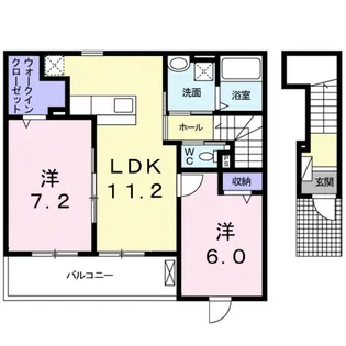 サニーホワイトⅥ【2階】の間取り